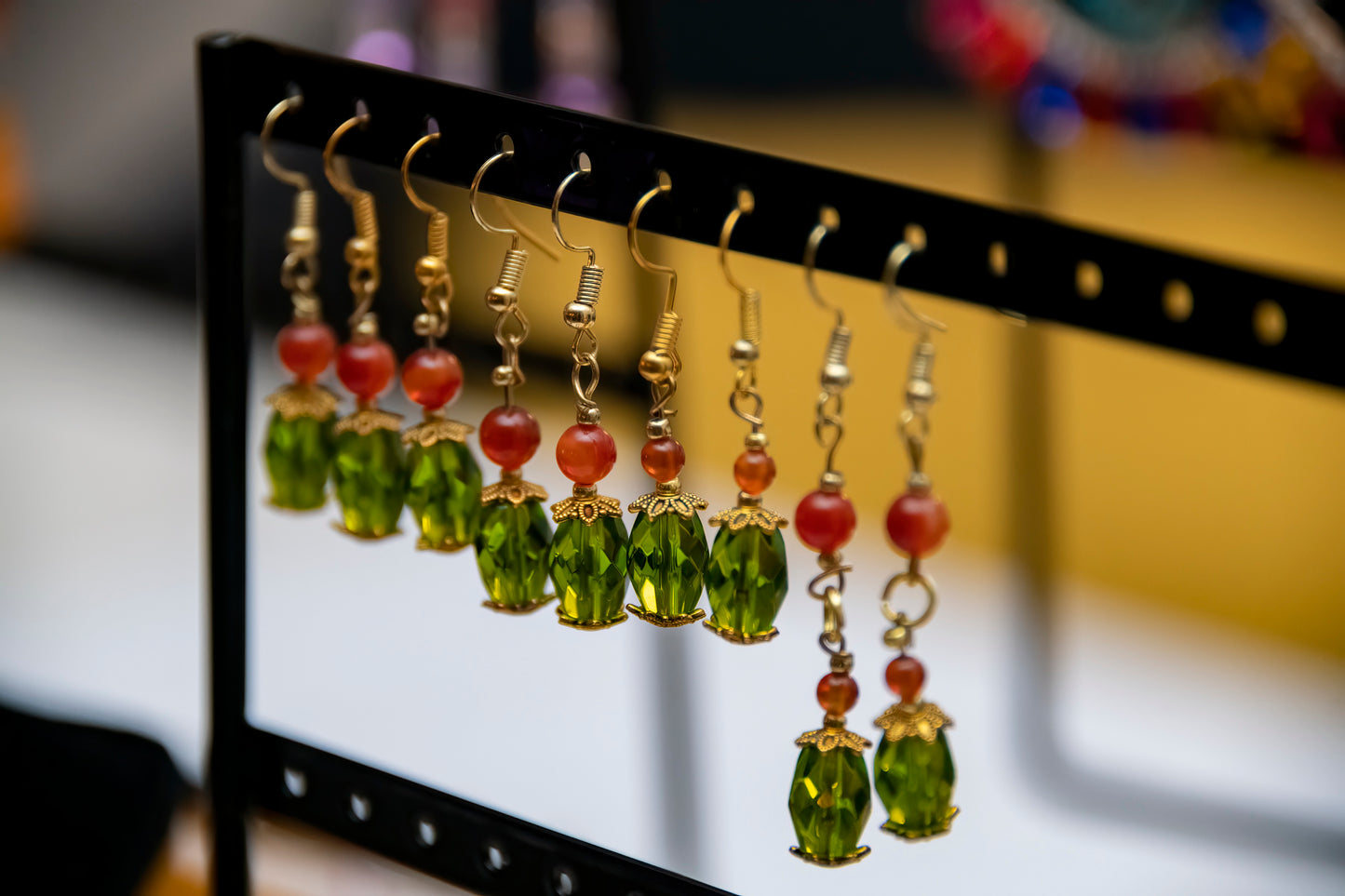 Garden rose earrings