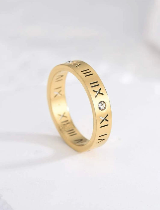 Timeless- Roman Numerals Rings